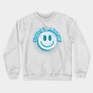 Energy Addict Smiley in Turquoise Crewneck Sweatshirt